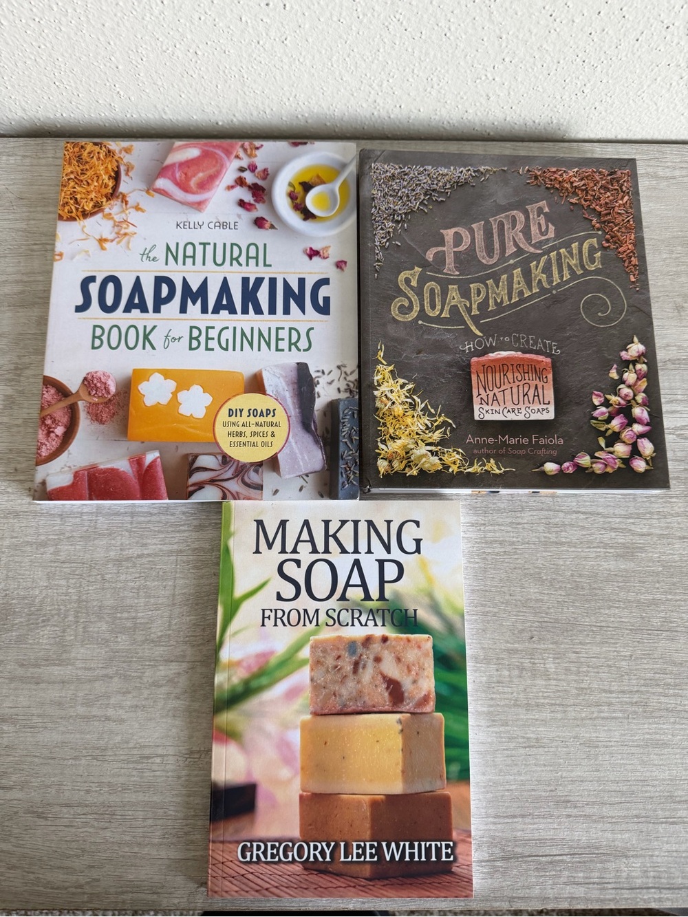 Soap Making Book Lot of 3 Natural Soapmaking Beginners Pure Making Scratch DIY